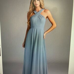 Azazie Dusty Blue Dixie dress